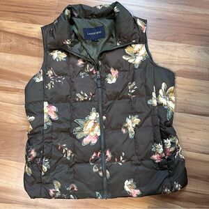 Lands’ End Floral Puffer Vest